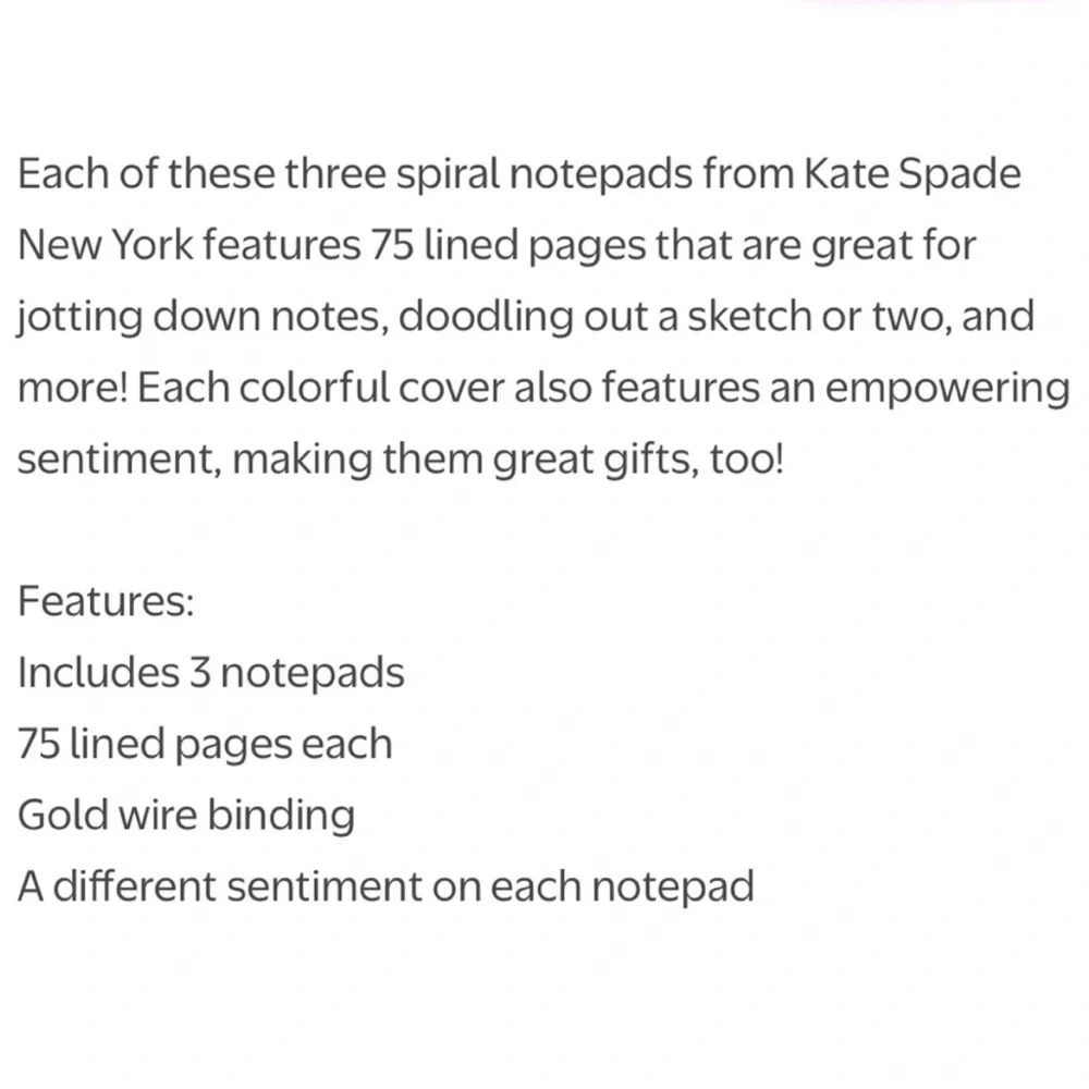 🆕 Kate Spade She Spiral Notepad Set